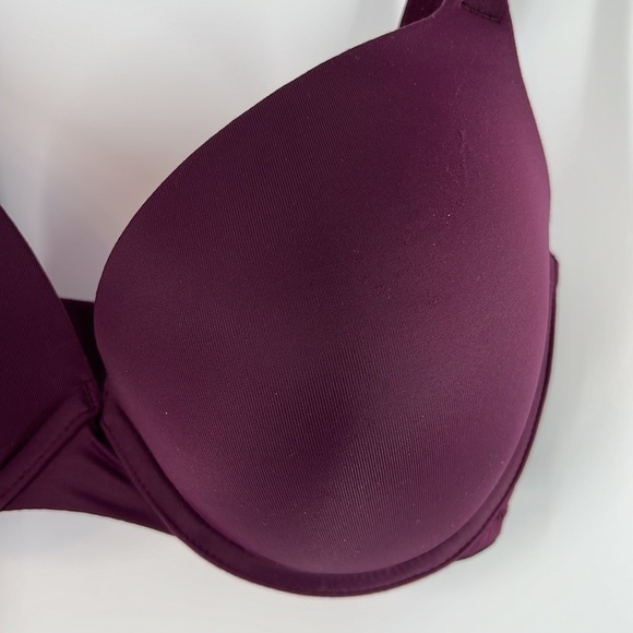PINK VICTORIA’S SECRET WEAR EVERYDAY PUSH-UP PADDED BRA BURGUNDY 32DD - Picture 3 of 4
